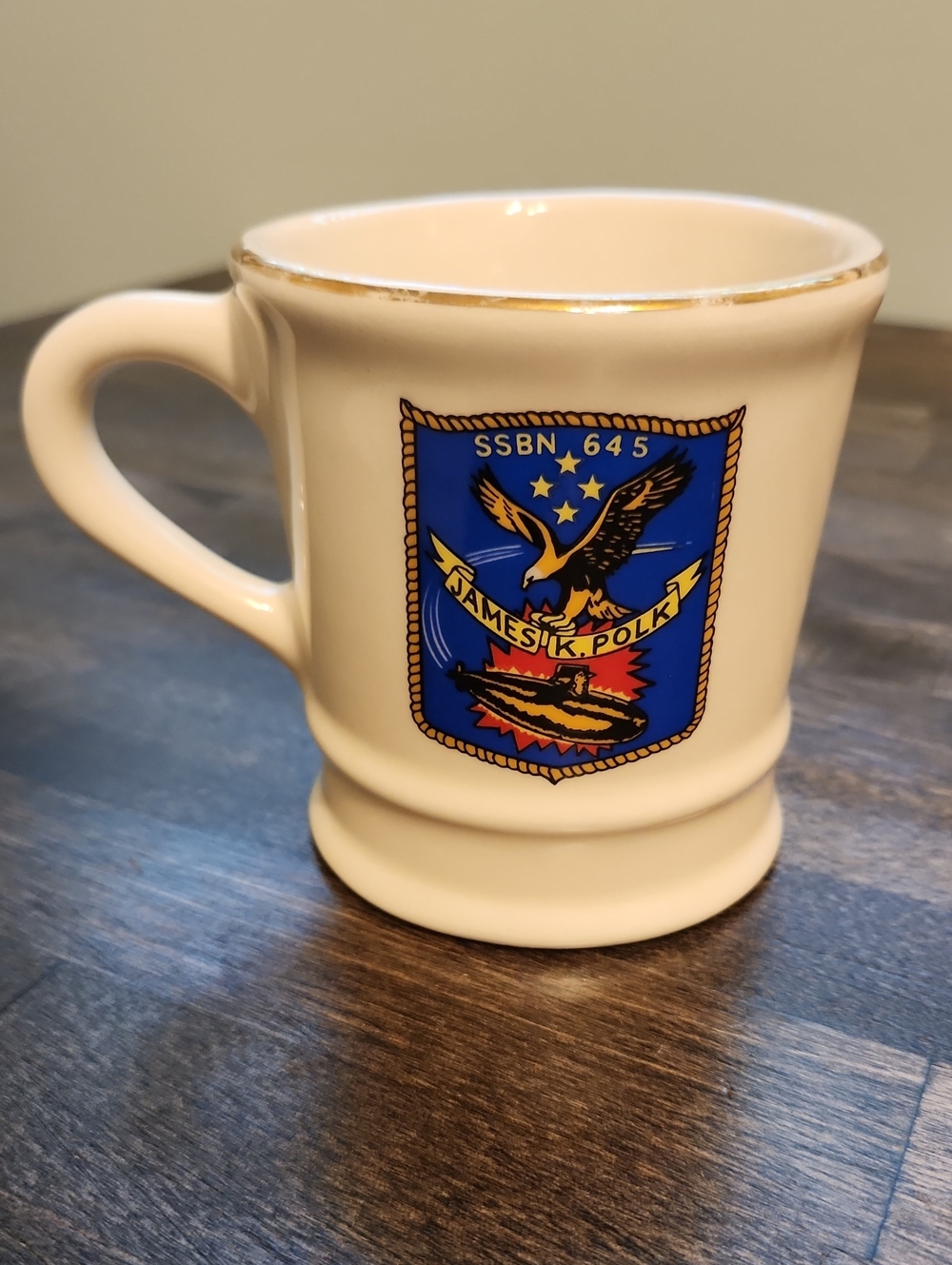 Submariners Do It Deeper James K. Polk Topless Mermaid US Navy Mug - Picture 2 of 5